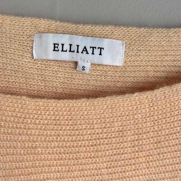 ELLIATT Rabbit Fur Blend Phoenix Sweater in Apricot - Picture 5 of 6